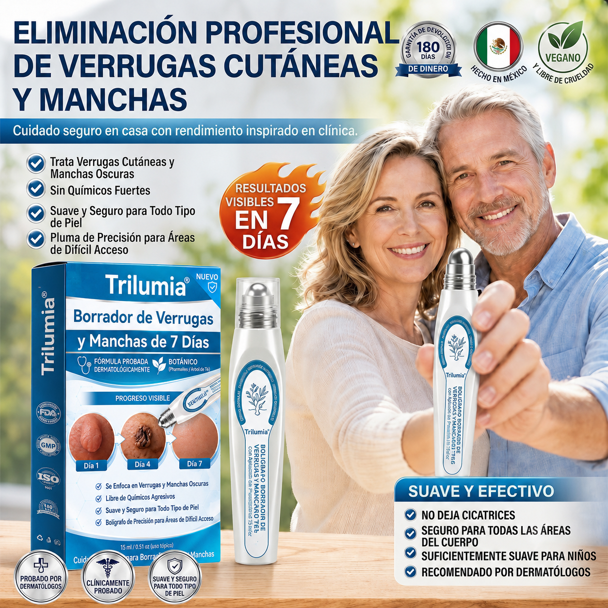 🇲🇽 Tecnología de cuidado de la piel inspirada en dermatología | 🎲 Solución de cuidado para acrocordones y manchas en 7 días | 🖊️ Pluma avanzada con aplicador de precisión — Aplicación suave y resultados de piel con apariencia más uniforme