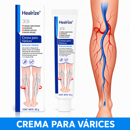 Healrize® Crema para Várices y Circulación – Piernas más ligeras y apariencia visiblemente mejorada