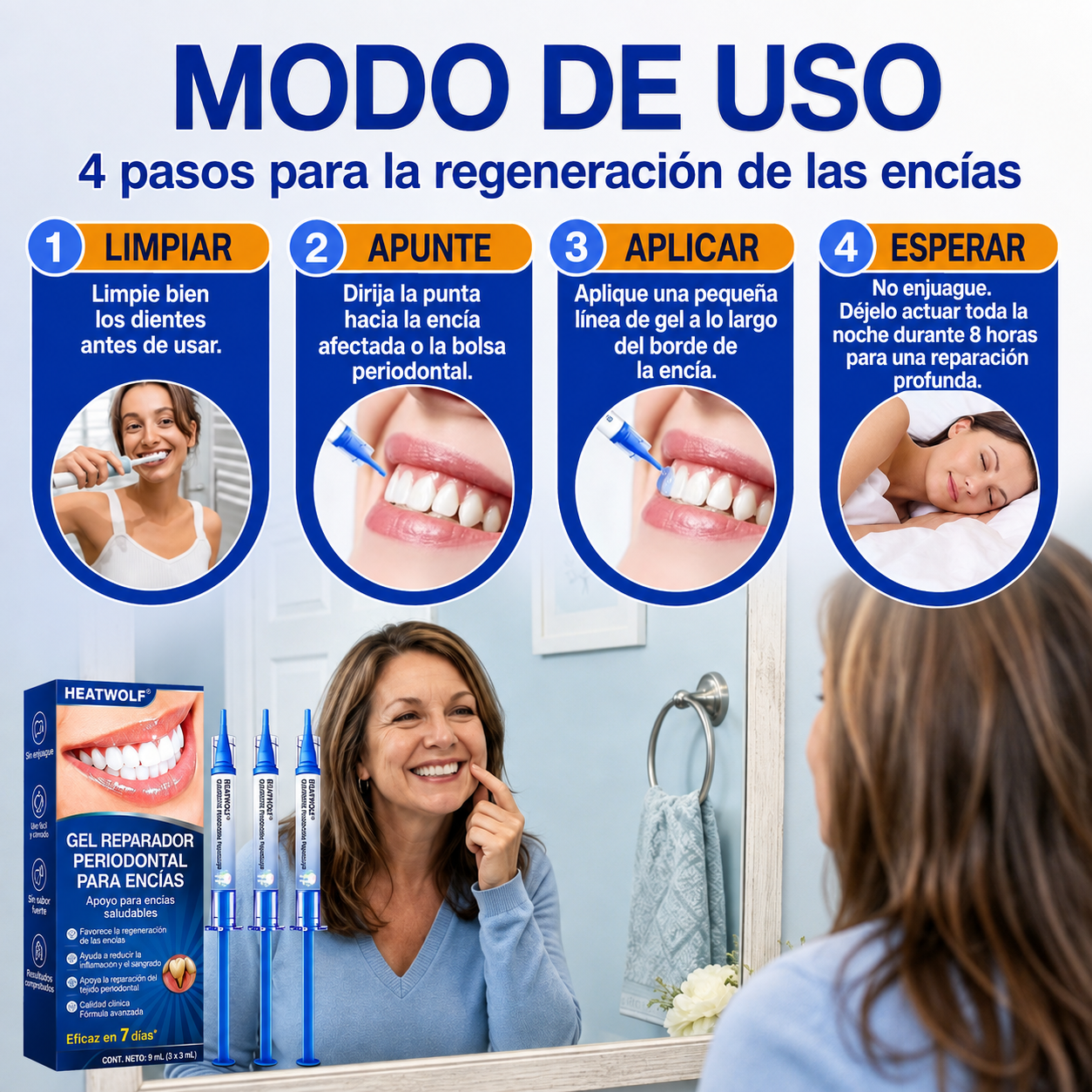 🇲🇽🍄🦷1️⃣ HEATWOLF® GumRevive Gel Reparador Periodontal