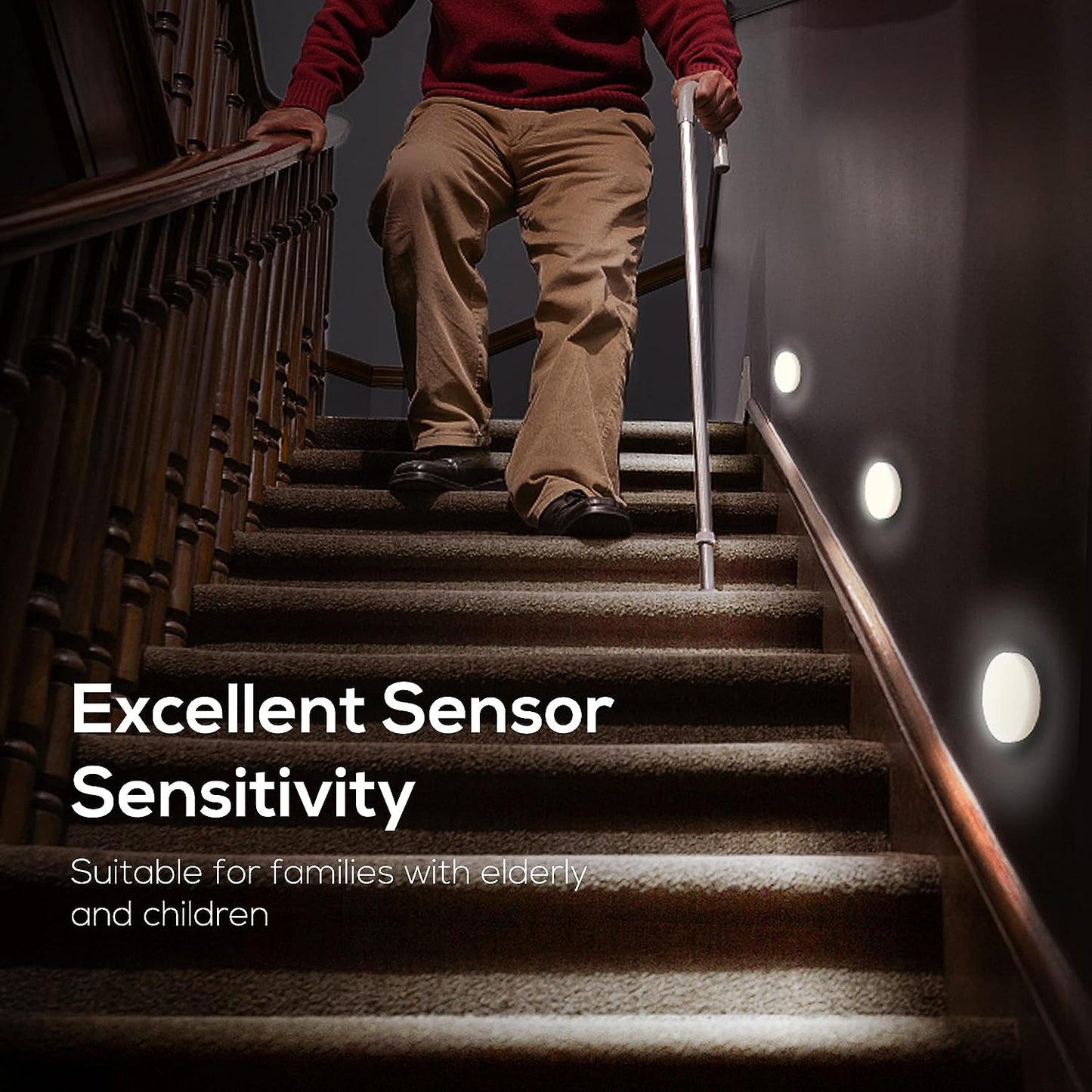 REBYIPO® Motion Sensor Lights【Wireless, motion-activated lighting. Perfect for hallways, closets, stairs. Designed for convenience and safety】