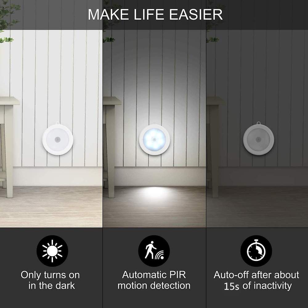 REBYIPO® Motion Sensor Lights【Wireless, motion-activated lighting. Perfect for hallways, closets, stairs. Designed for convenience and safety】